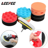 12pcs/set Paint Care Car Polishing Pad Sponge Car Polisher Waxing Pads Buffing Kit Buffer Drill Wheel Polisher Accessories