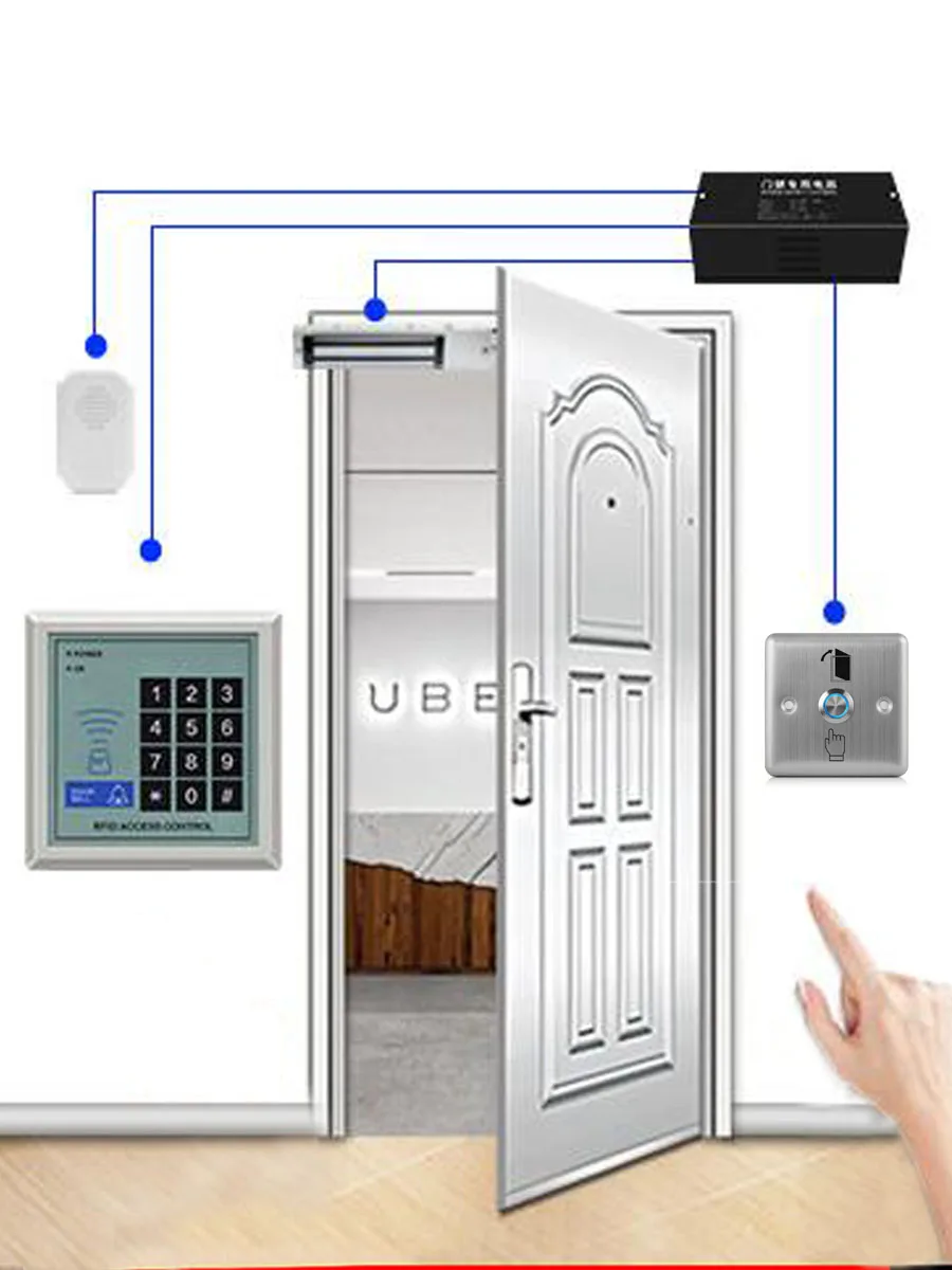 Led-hintergrundbeleuchtung Edelstahl Exit-Button Push-Schalter Tür Sensor Opener Release für Access Control-Silber