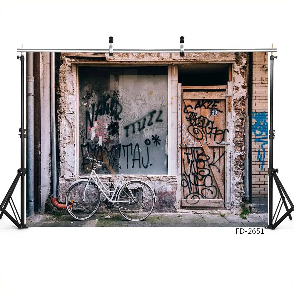 Tồi Tàn Tường Gạch Ghép Chữ Cái Chụp Ảnh Phông Nền Vinyl Vải Nền Dành Cho Trẻ Em Hình Ảnh Chụp Photophone