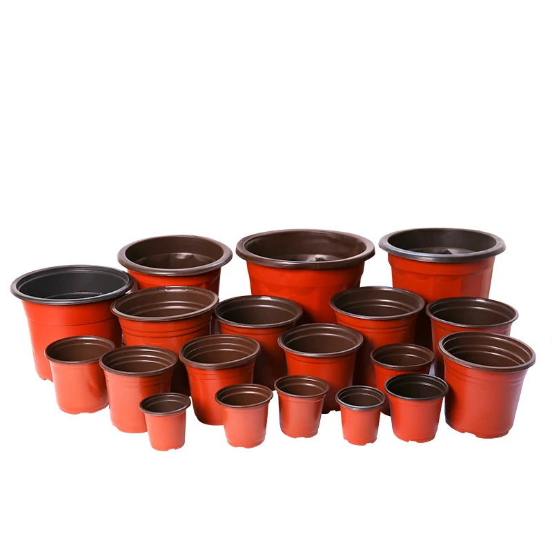 20 Pcs Two color pot disposable seedling raising pot nutrition bowl simple flowerpot plastic Nursery Pots Planting pot