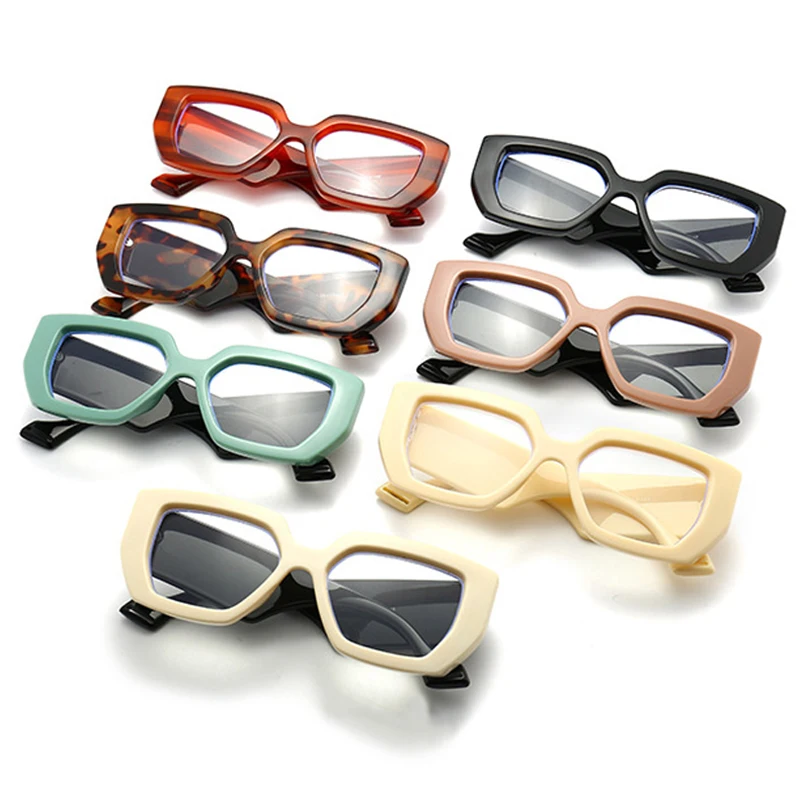 SO&EI Fashion Square Women Glasses Frame Clear Lens Eyewear Men Optical Shades UV400 Eyeglasses Frame