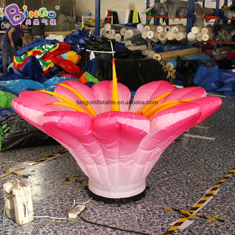 6.5Ft 2m Inflatable Diameters Inflatable Lighting Flower / LED Inflatable Ground Flower / Inflatable Morning Glory Toys