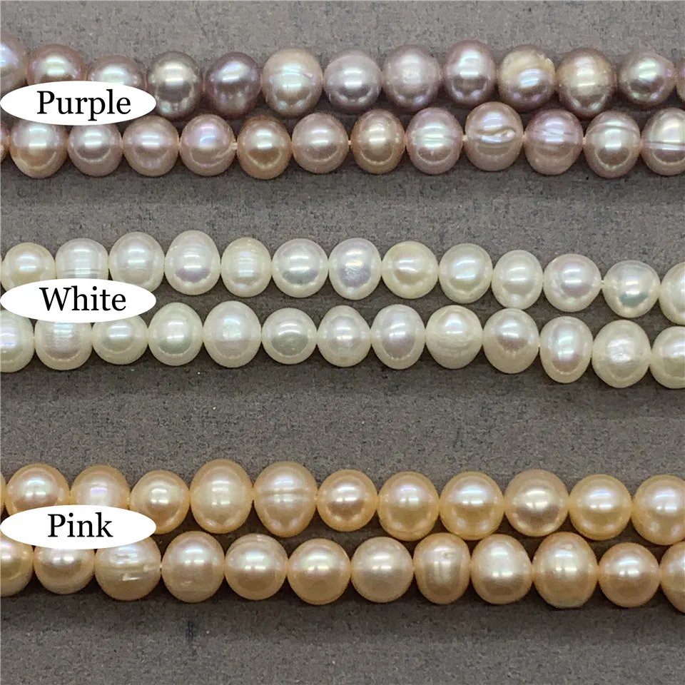 AA Freshwater Accidental Pearl Round Loose 9 Size 3 Colors Pearl Diy for Jewelry