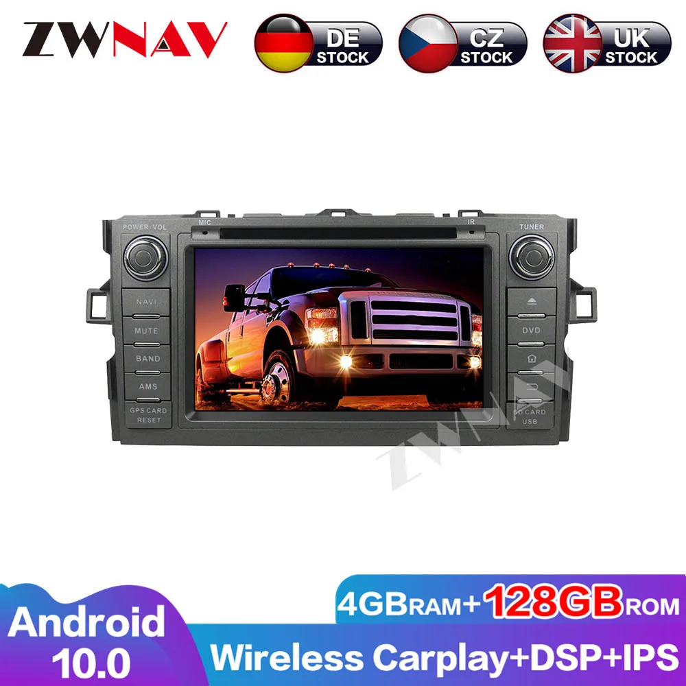 Navigation Car Multimedia GPS Full Touch DSP Excellent Performance Android 10 For Toyota Auris 2010-2014 Auto Radio