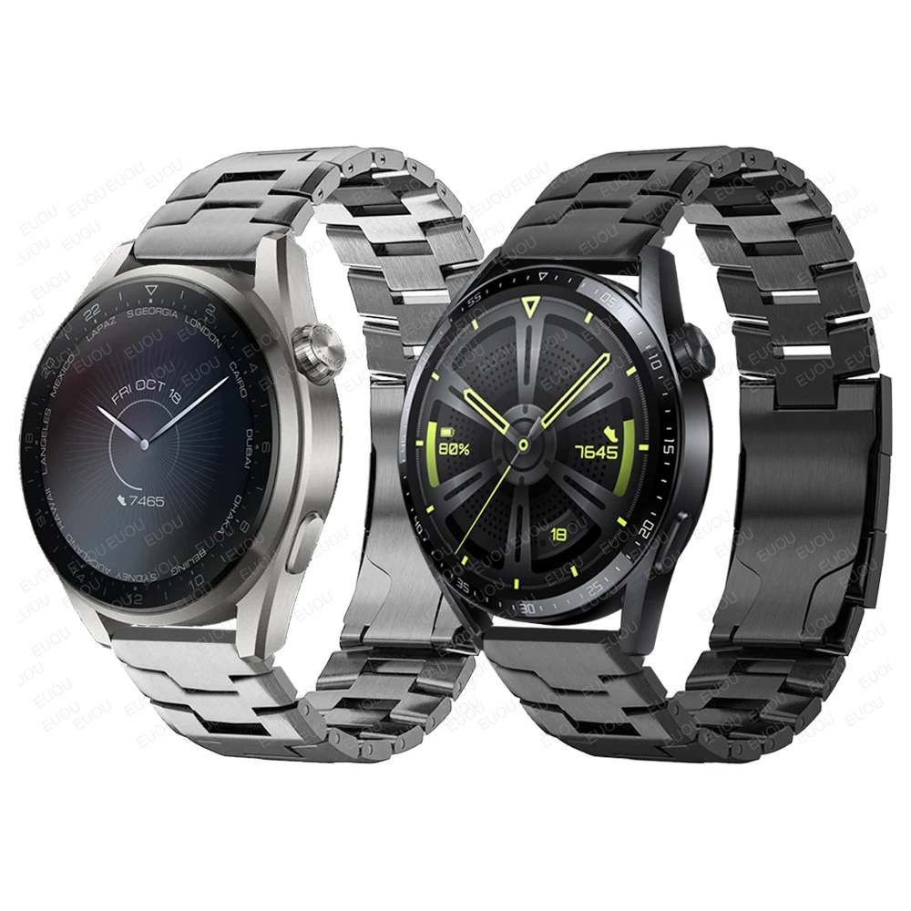 Kim Loại Titan Vòng Tay Dây Đeo Cho Đồng Hồ HUAWEI WATCH GT 3 46Mm WATCH3 Pro / GT 2 Pro GT2 Đồng Hồ Thông Minh Smartwatch Dây thay Thế Dây Đeo Đồng Hồ 22Mm