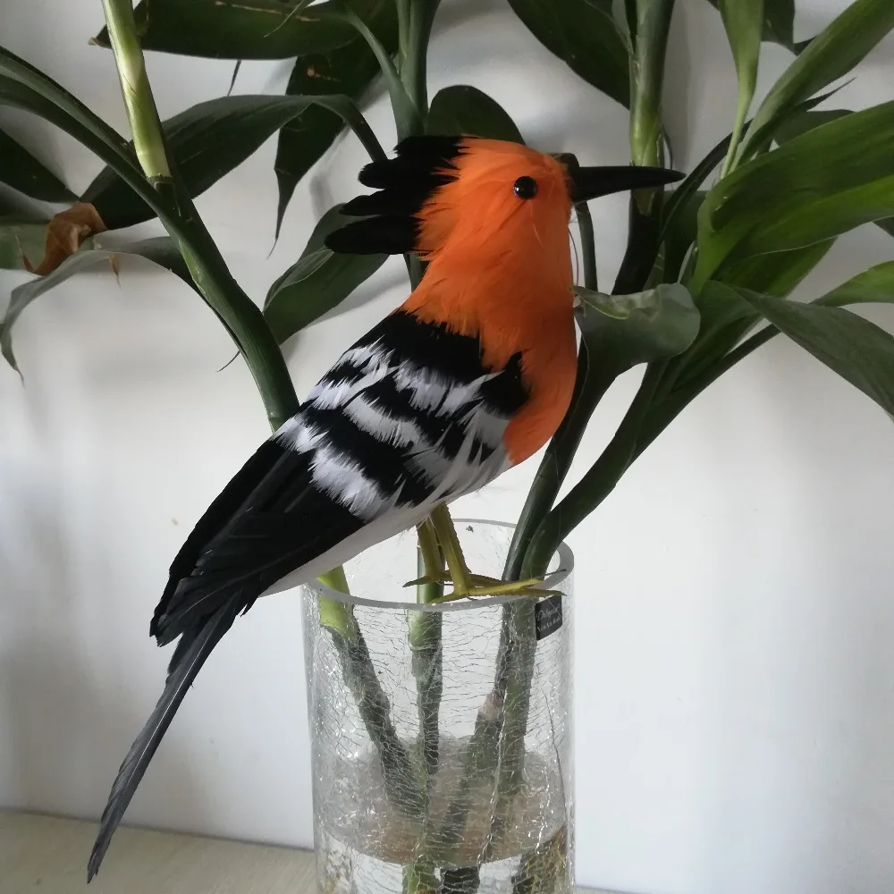 

about 30cm foam & feathers Hoopoe Bird hard model simulation hoopoe stage prop,home garden decoration gift w0527