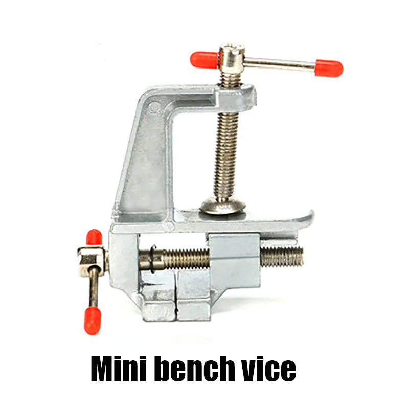 3.5 Inches Aluminum Miniature Small Jewelers Hobby Clamp On Table Bench Vise Mini Tool Vice Muliti-Funcational