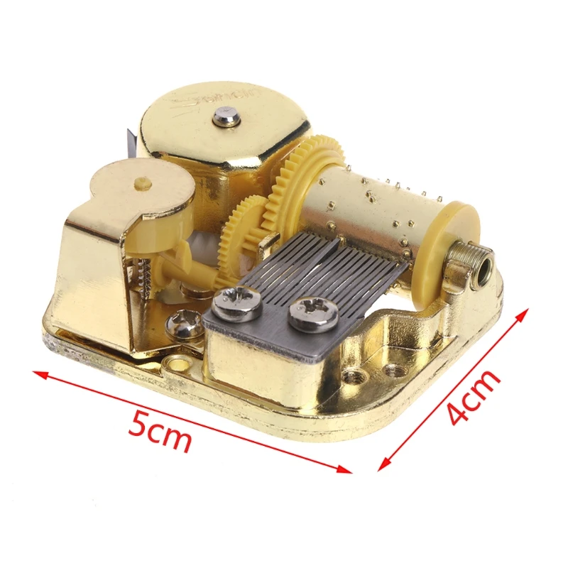 2025 New DIY Mechanical Musical Box Golden Movement+Screws +Castle In The Sky Key Gift