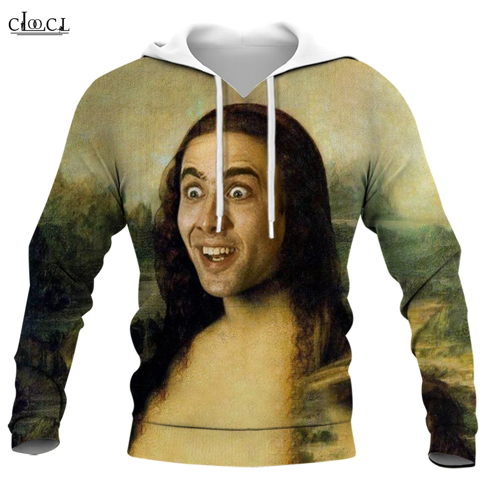 CLOOCL Christmas Funny Actor Nicolas Cage Hoodie Men Women 3D All Over Printed Autumn Unisex Hooded Pullover Sudadera Hombre