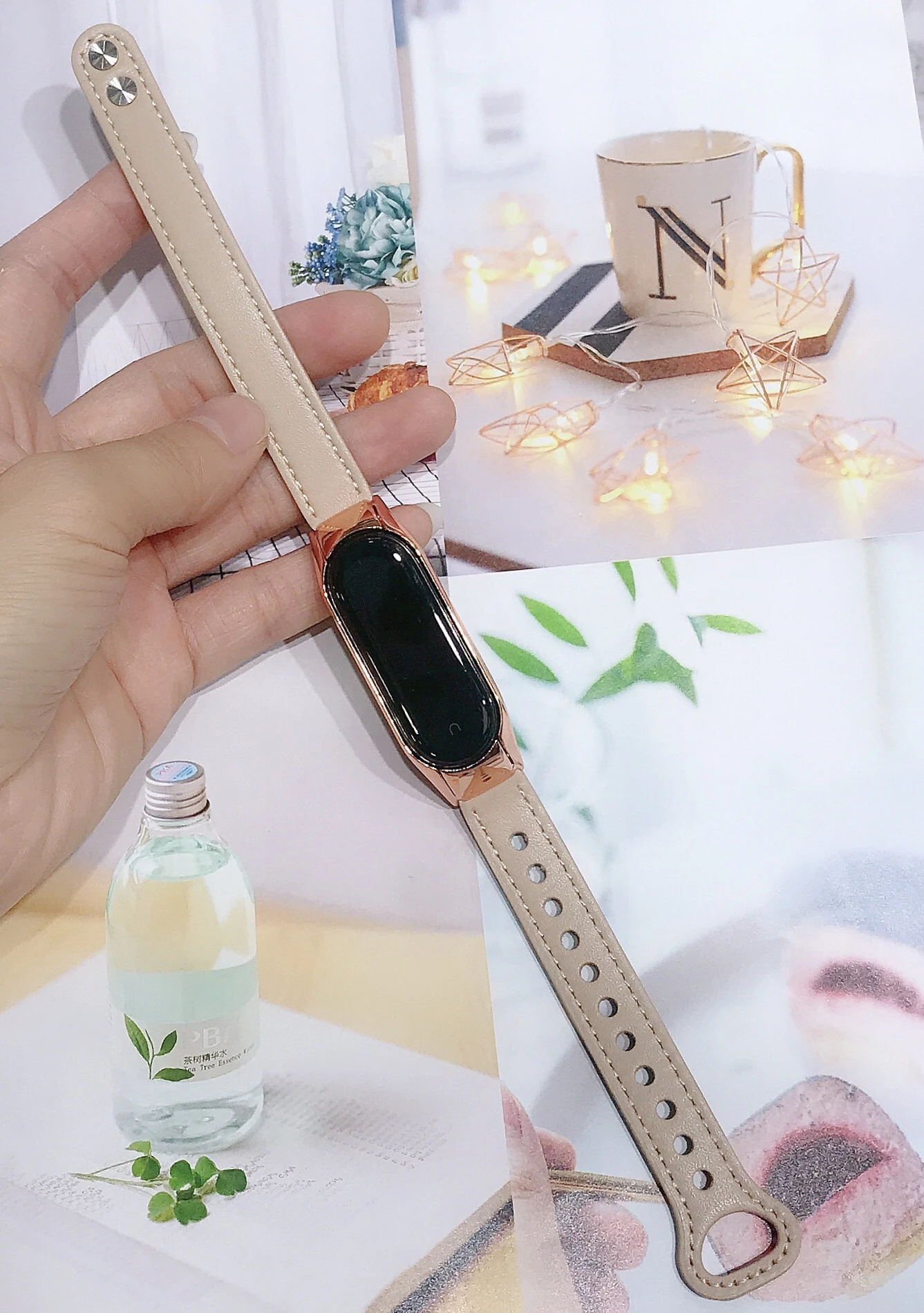 Dây Da Cho Xiaomi Mi Band 6 5 Vòng Tay Thể Thao Dây Đeo Cổ Tay Cho Mi Band 3 4 Bao Da Đeo Tay Thông Minh phụ Kiện Đồng Hồ