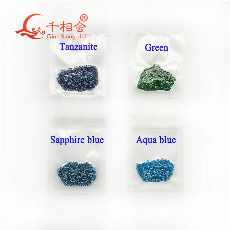 

0.8-2.5mm blue green tanzuanite color round shape cubic zirconia loose cz stone for jewelry making