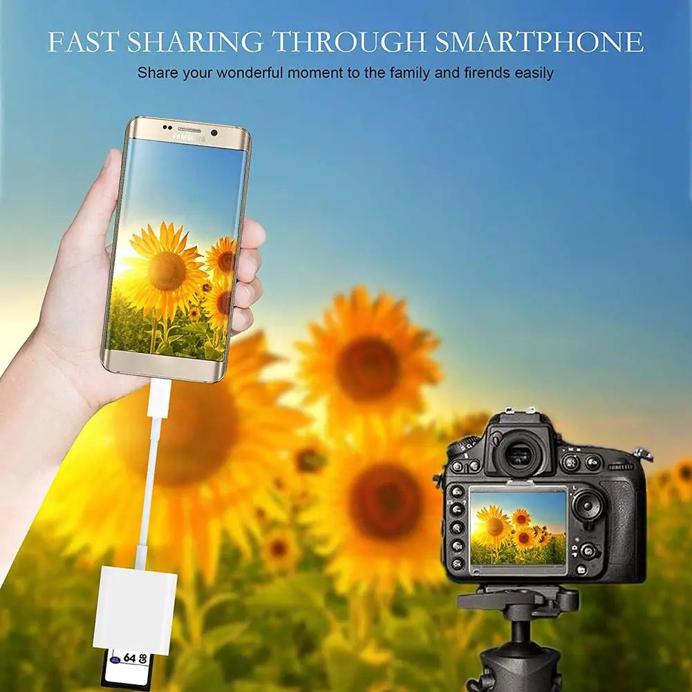 Multifunction Card Reader 2 in 1 Type C USB-C to S.D TF Card Reader Adapter Converter for Phone Computer Laptop Accessories