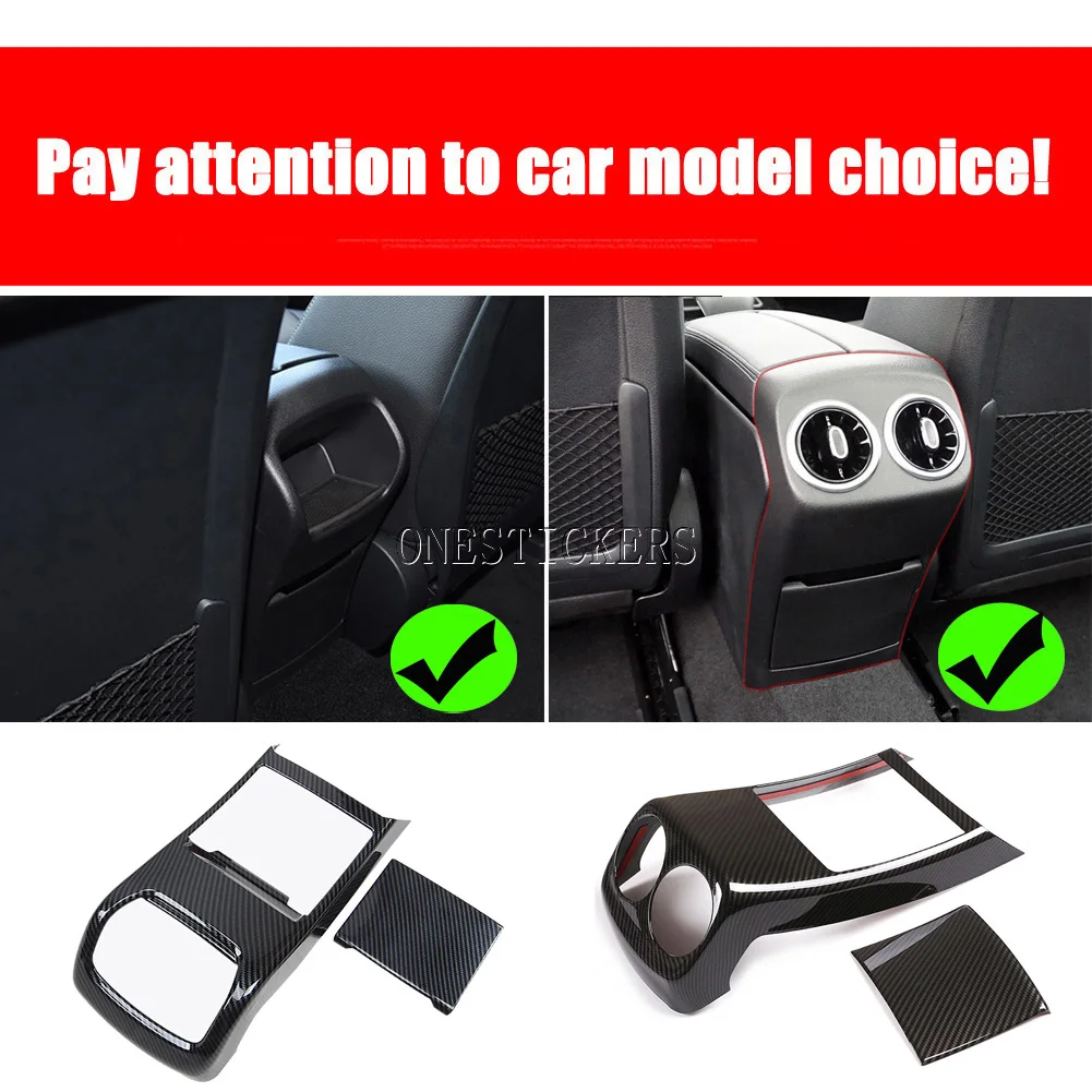 For Mercedes Benz A CLA Class W177 V177 C118 W118 AMG A35/45 CLA35 Car Rear Armrest Box Air Conditioning Outlet Cover Trim Frame