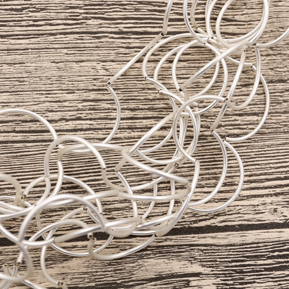 STRATHSPEY Mode Neue Lange Unregelmäßige Kupfer Rohr Halskette Für Frauen Aussage Chunky Multi Lay Schmuck – Detail 8