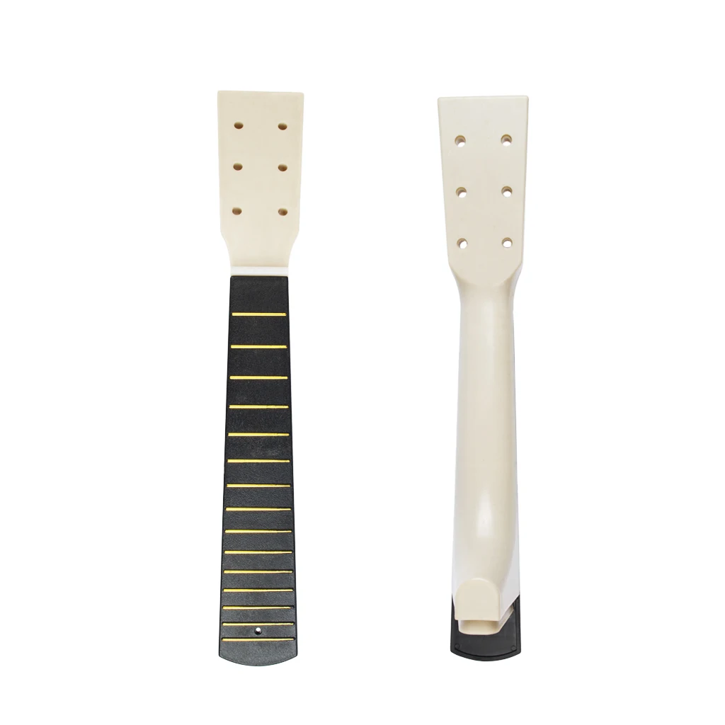 

Plastic Ukulele Neck 6 Strings Ukulele Neck Black Solidwood Ukulele Fretboard Replacement Guitar Accessories