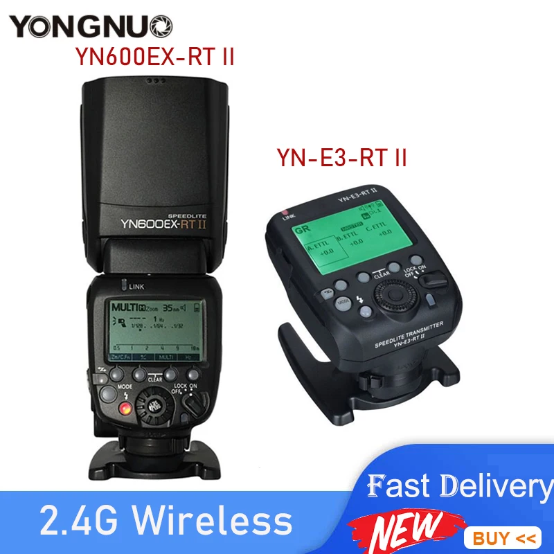 

YONGNUO YN600EX-RT II 2.4G Wireless HSS 1/8000s Master TTL Flash Speedlite for YN600EX-RT II Canon 600EX Canon Camera