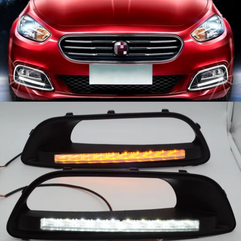 LED DRL Daytime running light case for Fiat Viaggio 2015-2017 fog lamp frame Fog light Car styling