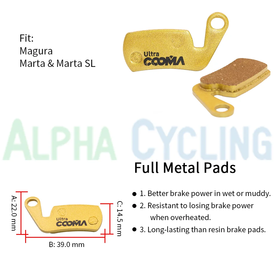 10 Paar/20 Stück, Vollmetall-Fahrrad-Scheibenbremsbeläge für SHIMANO SRAM AVID HAYES Magura Formula Hope und Scooter – Detail 10