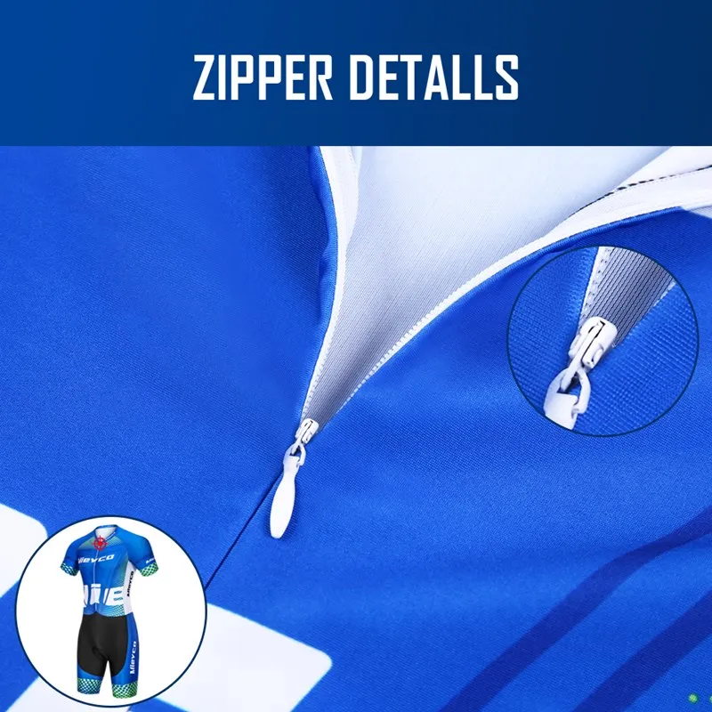 Kurzarm Triathlon Anzug Männer Ein Stück Skinsuit Outdoor Racing Overall Radfahren Laufen Strumpfhosen Conjunto Deportivo Hombre – Detail 5