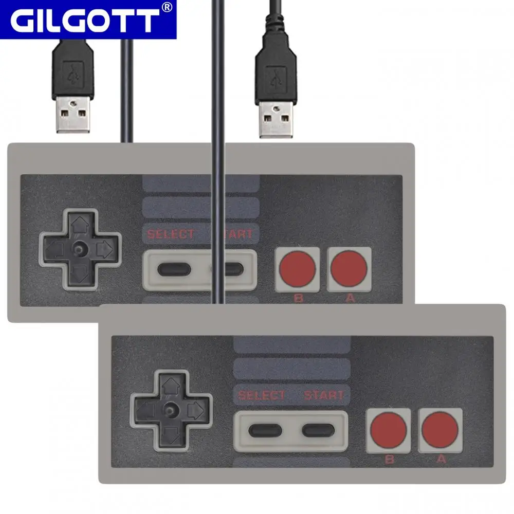 2PCS Wired USB Joystick for Computer for NES USB PC Gamepad Gaming for NES Game USB Conroller Game Joypad