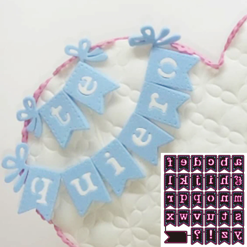 

New 26-letter label Metal cutting Die scrapbook Decoration embossed Photo album Decoration Card making DIY Handicrafts