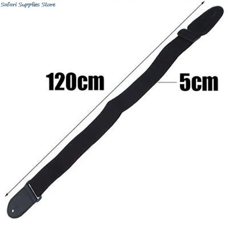 Adjustable 75-120cm Electric Acoustic Bass Guitar Strap PU Leather + Nylon Multifunction Black Useful Folk Guitar Straps