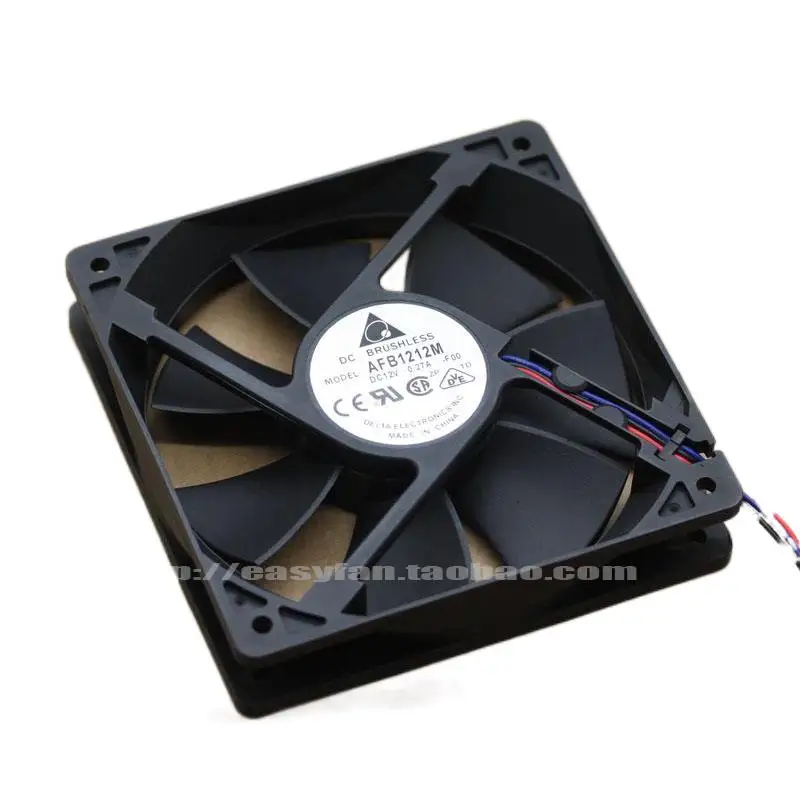 

Delta AFB1212M 12cm 12025 12V 0.27A Large Volume Chassis Power Fan 120×120×25mm Cooling Fan Cooler