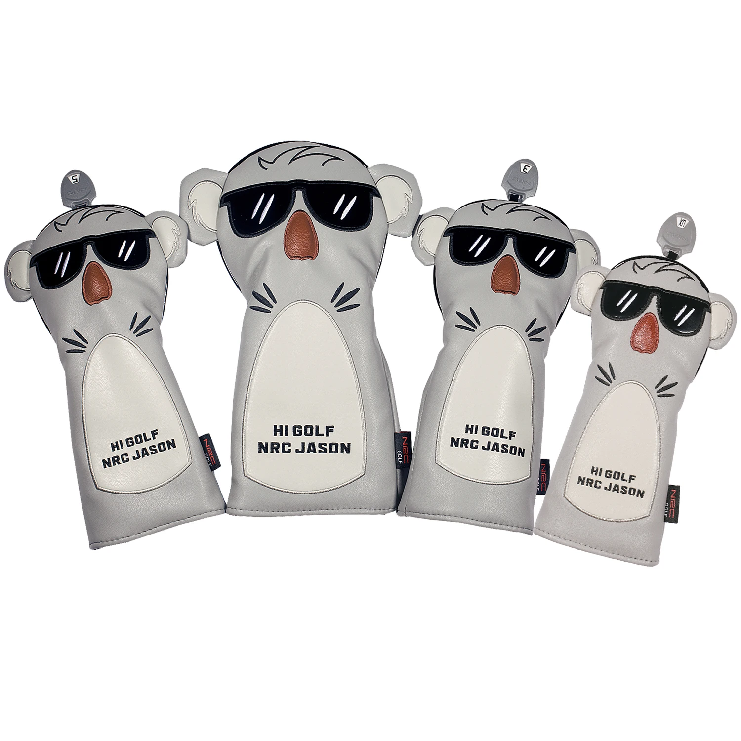 Golf Headcovers Club covers Golf Head Covers for #1 Driver #3 #5 Fairway Woods hybrid 460cc Koala Cartoon Animal lovely