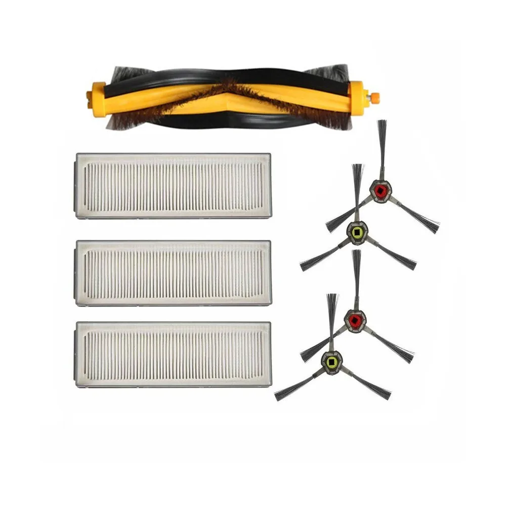 Accessory Kit for ECOVACS DEEBOT M80 M80 Pro Robotic Vacuum Cleaner 3 HEPA Filters, 4 side Brushes & 1 Main Brush