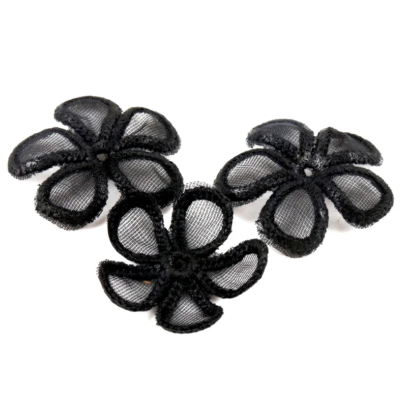 10pcs Beautiful Lace Flower Applique Trim Embroidered Lace Patches For Handmade Garment Accessories Decoration Sewing DIY 35mm