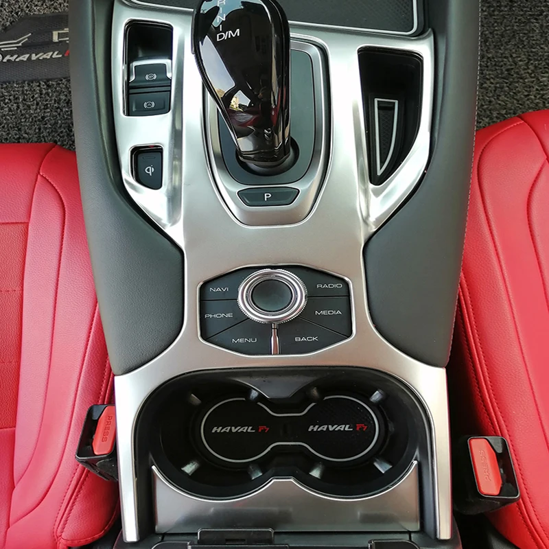 For Haval F7 F7X 2018 2019 2020 Car Central Control Gear Panel Decorative Frame Covers Sticker Auto Interior Accessories