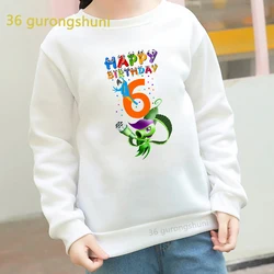 kids clothes boys Happy Birthday number 6 8 9 10 years Turtleneck sweater children clothes Sweatshirt graphic anime Long Sleeve