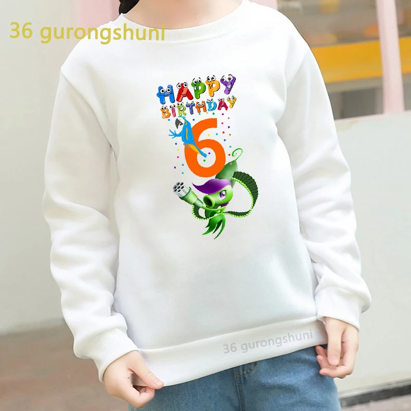kids clothes boys Happy Birthday number 6 8 9 10 years Turtleneck sweater children clothes Sweatshirt graphic anime Long Sleeve