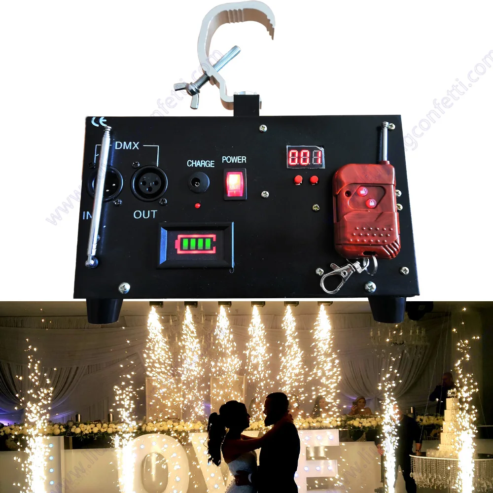 Cold Spark Machine Wedding Firework Dmx Remote Indoor Fountain Party Stage Concert Dj Event Show Decoration Pyrotechnic Sparkler