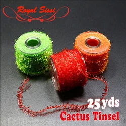 10 optional Colors spooled cactus Tinsel Chenille yarn Crystal Flash spiky fly tying yarn bonefish streamer fly tying materials