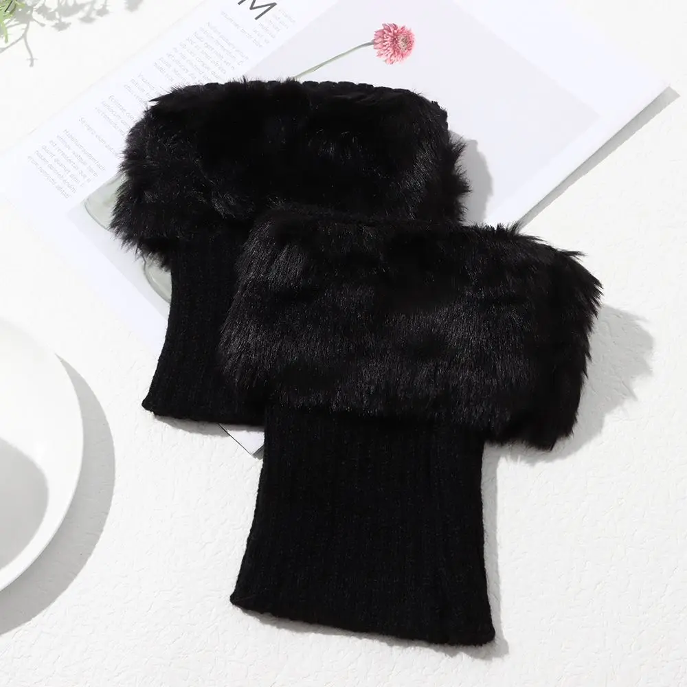 1 Pair New Women Winter Knitting Leg Warmers Boot Cover Keep Warm Socks Solid Color Short Socks Boot Warmers Boot Toppers