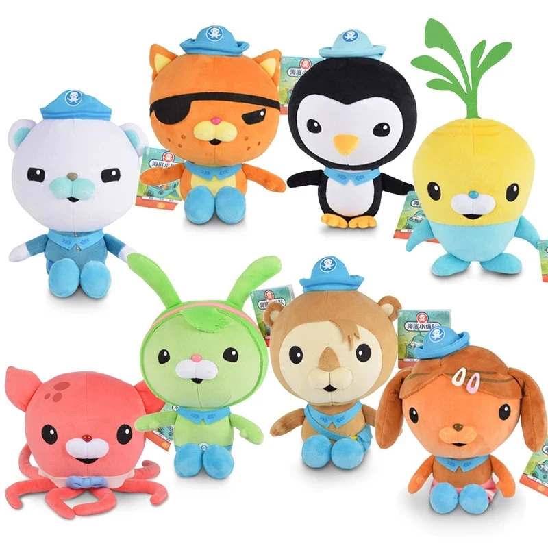 Original 19CM And 30CM 8Pcs/Set Octonauts Plush Toys Barnacles Peso Kwazii Tweak Vegimal Animal Stuffed Party Birthday Toy Gifts