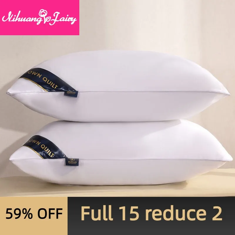 Hotel Pillow Core for Adult Students, Five-star Hotel Pillows for Bedroom, Bedding Sleep Pillows, High Quality