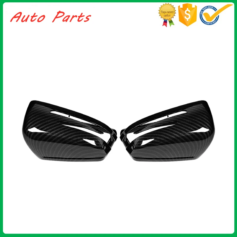 

2pcs Carbon Fiber Texture Rear View Mirror Cover Cap for Mercedes-Benz W176 W246 W204 W212 W221 CLS C218 GLA X156 CLA C117