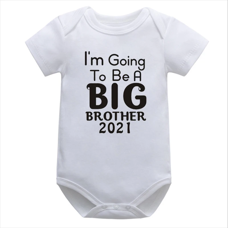 

Brother Newborn Boy Clothes Mommy Baby Girl Onesie Funny Print Bodysuits 2021 Announcement Thanksgiving Outfits for Girls