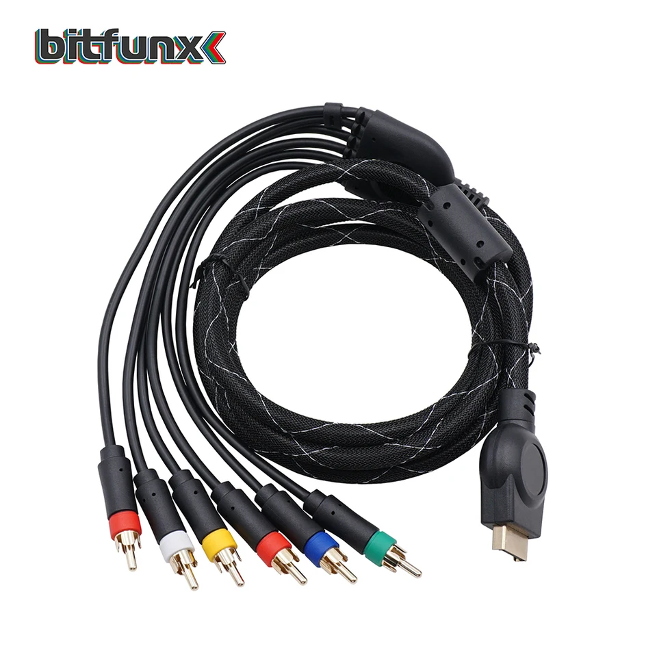 BitFunx PS2 PS3 Component Cable 1.8m Black