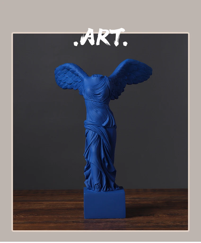 ERMAKOVA Victoria Goddess Figurenskulpturen, Roman Winged Victory Samothrace Desktop Ornements Pour Home Decor Collection Geschenke – Detail 6