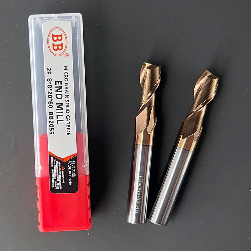 BB 2F 4F Carbide End Mill 1.1mm -25mm CNC Cutter Mini Tool 4 Flute Metal Steel Wood Cutter ISO