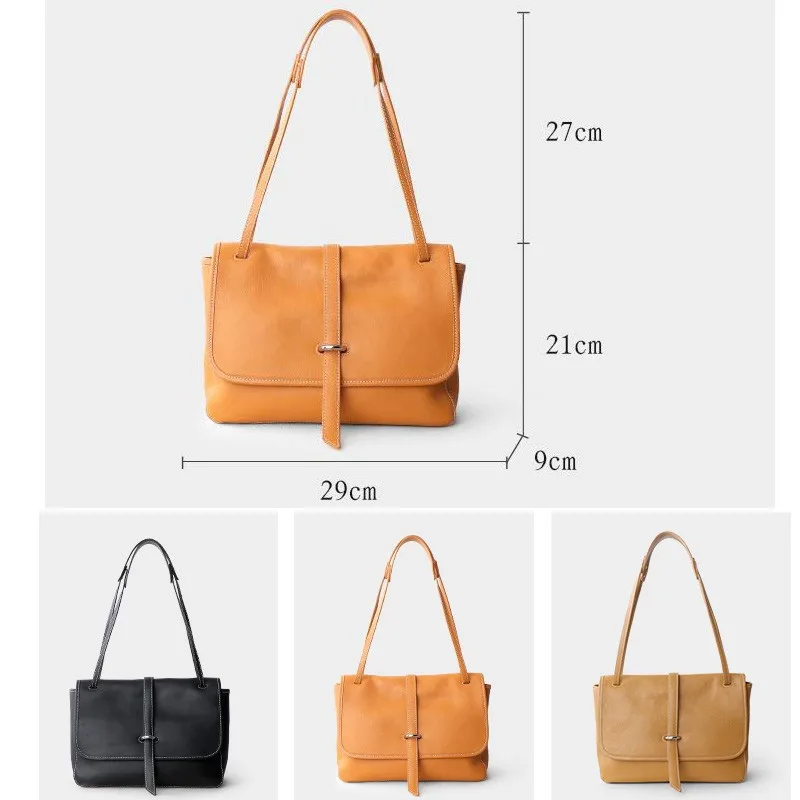 Borsa da donna in vera pelle di lusso borsa a tracolla ascellare Vintage Casual Designer di marca borsa a tracolla femminile borse da donna in pelle