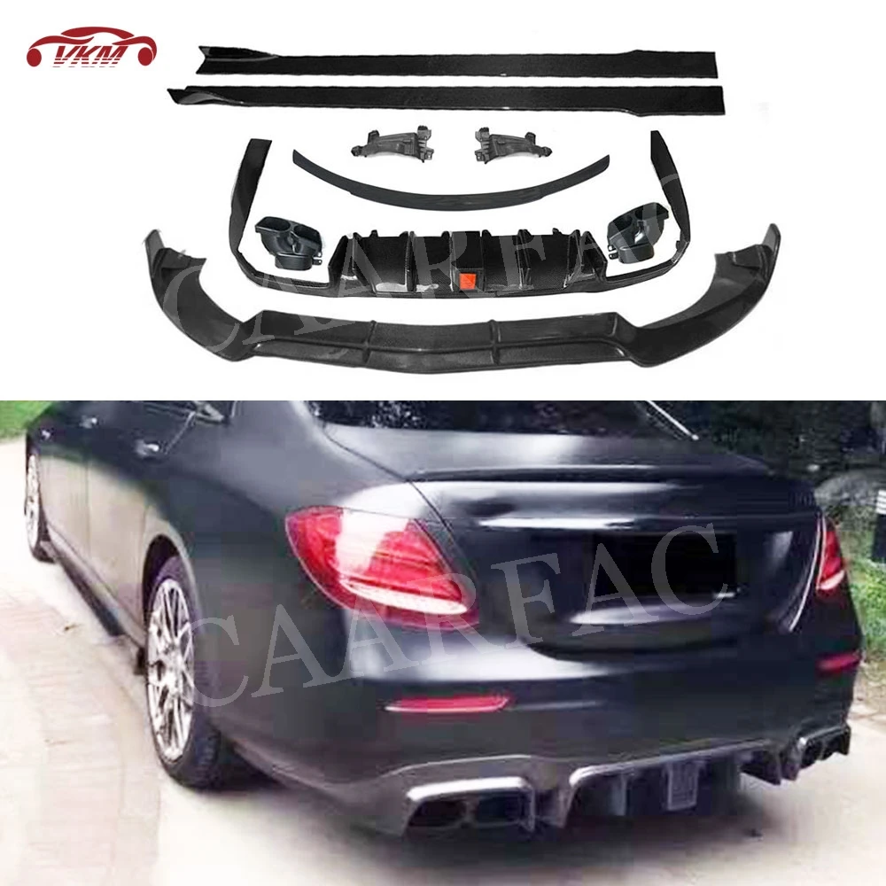 

Carbon Fiber Front Bumper Lip Rear Diffuser Spoiler Side Skirts Body Kits For Mercedes Benz E Class W213 Sedan 4 Door 2017-2019