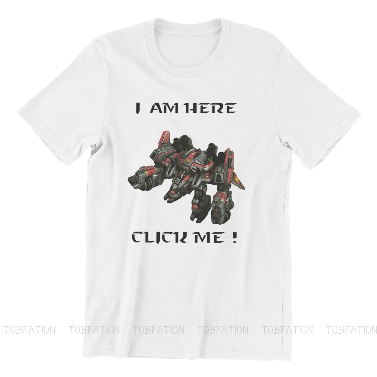 StarCraft Game I am Here T Shirt Vintage Teenager Grunge High Quality Tshirt Large Crewneck Short Sleeve