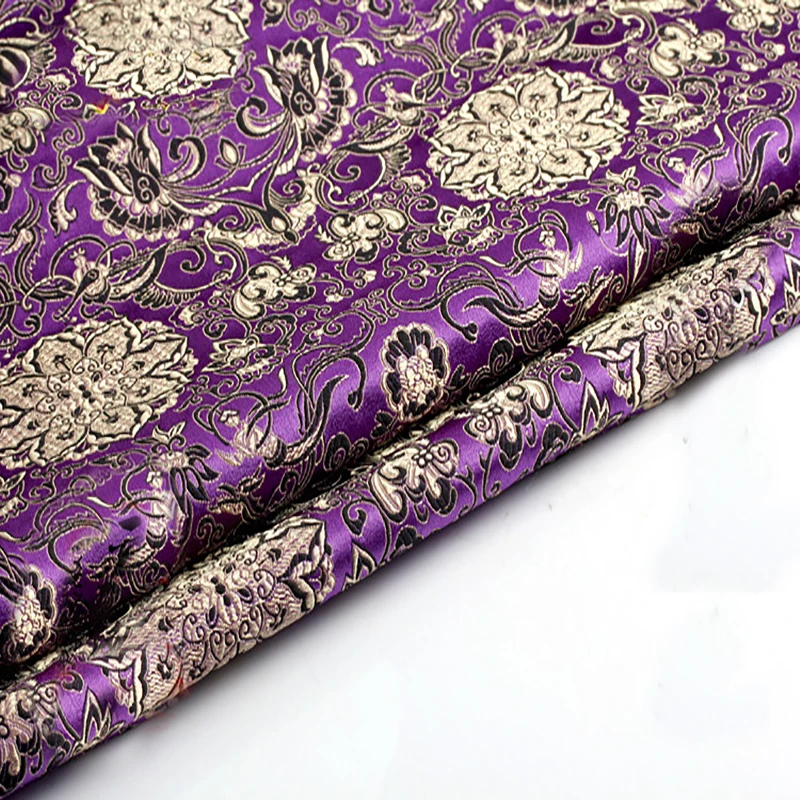 75x50cm Brocade silk Fabric Damask Jacquard Apparel Costume Upholstery Furnishing Curtain Clothing Material patchwork