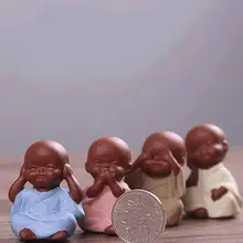 Mini Ceramic Monk Buddha Statue #2