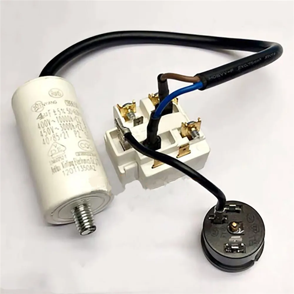 

For Haier Compressor Starter QP3-12A Refrigerator Compressor Relay Protector with 4UF Capacitor Repair Parts