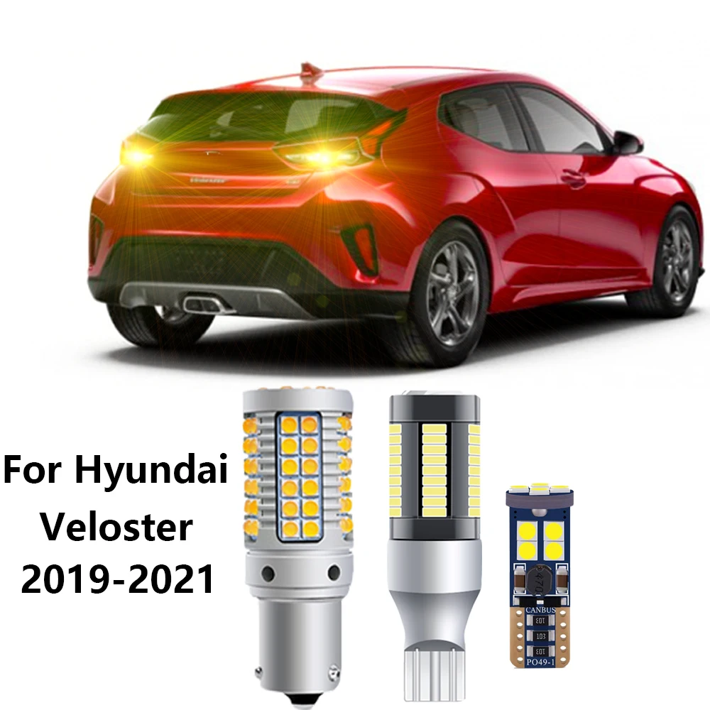 

For Hyundai Veloster 2019 2020 2021 Canbus Car Led Exterior Light Bulbs Rear Turn Signal Back UP License Plate Lamp Top Quality